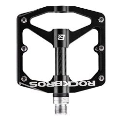 RockBros Bicycle Pedals 9/16 Lightweight Road Mountain Bike Pedals Carbon Fiber Sealed Bearings  ...