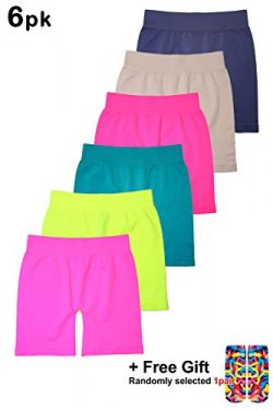 BASICO Girls Dance, Bike Shorts 6, 12 Value Packs – for Sports, Play Or Under Skirts (Litt ...