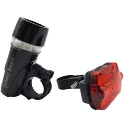 CP Bike Light Set -Bright 5 LED Headlight, 5 LED Taillight for Your Bicycle – Easy to Moun ...