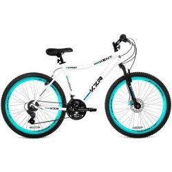 26″ Women’s Kent KZR Mountain Bike, White/Teal, 21-speed Shimano drivetrain (White/Teal)