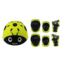 Lucky-M Kids 7 Pieces Outdoor Sports Protective Gear Set Boys and Girls Cycling Helmet Safety Pa ...