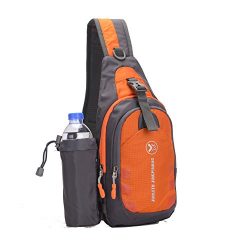 Sling Bag backpack Outdoor Shoulder Waterproof Unbalance Crossbody Bag Chest Pack Bike Orange