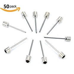 Gimiton 50PCS Air Inflation Sports Ball Point Needle Valu Ball Pump Rapid Flow Needle for Sports ...