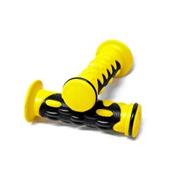 Krator Sport Bike and Dirt Bikes Motorcycle Comfort Gel Style Hand Grips YELLOW COLOR MOTORCYCLE ...