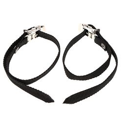 1 Pair MTB BMX Bike Cycling Pedal Nylon Straps Clips Replacement Black Pedal Toe Straps Binding  ...