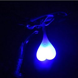 Ponnky Creative Bike Taillights-Waterproof Night Cycling Safety Led Shake Testicles (Blue)