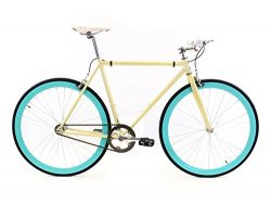 Golden Cycles Single Speed Fixed Gear Bike with Front & Rear Brakes