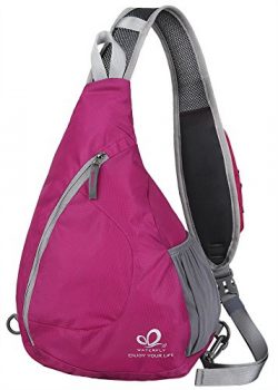 WATERFLY Sling Chest Backpacks Bags Crossbody Shoulder Triangle Packs Daypacks for Cycling Walki ...