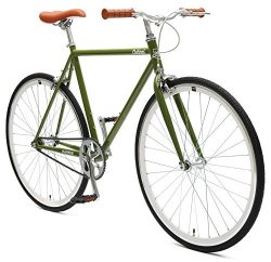 Critical Cycles Harper Single-Speed Fixed Gear Urban Commuter Bike; 49cm, Sage Green