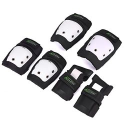 Knee Pads Elbow Pads Wrist Guards 3 in 1 Set For Skateboarding Inline Skate Roller Skating Cycli ...