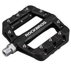 RockBros Lightweight Mountain Bike Pedals Nylon Fiber Bicycle Platform Pedals for BMX MTB 9/16&# ...