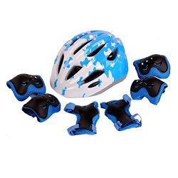 ADMIRE Kids Skateboard Skate Scooter Cycling Bike Helmet with Safety Knee Pads Elbow Wrist Prote ...