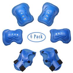 Dostar Kids Protective Gear Set – Adjustable Safety Knee Pads Elbow Roller Wrist Guards fo ...