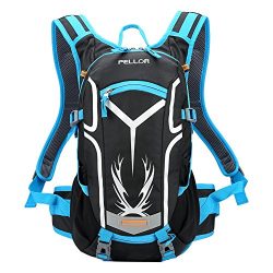 Pellor 18L Water-resistant Cycling Bike Shoulder Backpack Water Bag with Rain Cover for Outdoor  ...