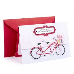 Hallmark Valentine’s Day Greeting Card for Romantic Partner (First, Tandem Bicycles)