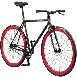 Pure Fix Original Fixed Gear Single Speed Bicycle, Echo Black/Red, 58cm/Large