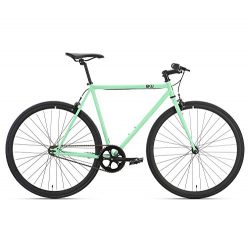 6KU Milan 2 Fixed Gear Bicycle, Mint Green/Black, 52cm