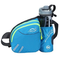 Sunhiker Outdoor Waist Bag, Sports Water Resistant Waist Pack with Water Bottle (Not Included) H ...