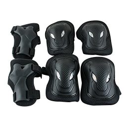 All-nice Safety Protective Gear Set Cycling Roller Skating Knee Elbow Palm Wrist Protective Pads ...