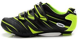 Tiebao Road Cycling Shoes Lock Pedal Bike Shoes Cleated Bicycle Ciclismo Shoes Green 42