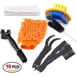 Oumers Bike Cleaning Tools Set (10 Pack), Bicycle Clean Brush Kit Make Mountain, Road, City, Hyb ...