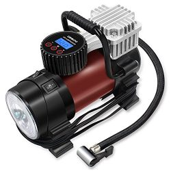 Digital Tire Inflator – GOOLOO Electric 12V DC 150 PSI Portable Auto Air Compressor Pump with Pr ...