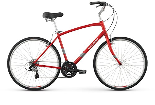 Raleigh Detour 2 Comfort Bike, 19″ /LG, Red, 19″ / Large