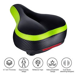 Tonbux Most Comfortable Bicycle Seat, Bike Seat Replacement with Dual Shock Absorbing Ball Wide  ...