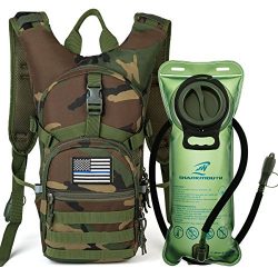 Tactical MOLLE Hydration Pack Backpack 900D with 2L Leak-Proof Water Bladder, Keep Liquids Cool  ...