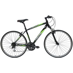 HEAD Revive XSM 700C Hybrid Road Bicycle, Black/Green, 18-Inch/Medium