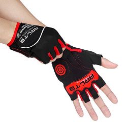 Arltb Cycling Gloves Bike Bicycle Gloves Padded Fingerless Biking Gloves Mittens with Easy to Pu ...