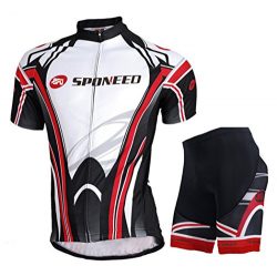 Cycling Jersey,Sponeed Men’s Cycling Clothing Pants Outfit Jacket Biking Shorts Suit M/US S