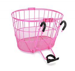 Colorbasket Mesh Bottom Lift-Off Bike Basket, Pink