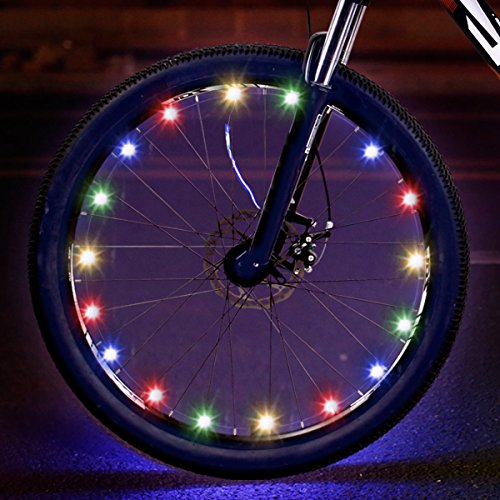 TIPEYE LED Bike Wheel Lights IP65 Waterproof with Batteries Included Easy to Install Bike Spoke ...