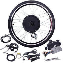 JAXPETY 48V 1000W Electric Bicycle Cycle E Bike 26″ Front Wheel Ebike Hub Motor Conversion ...