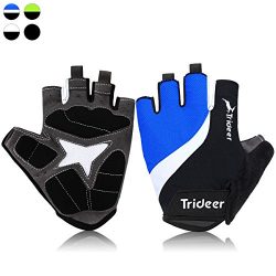 Trideer UltraLight Cycling Gloves (Half Finger) – Breathable Lycra & Anti-Slip Shock – ...