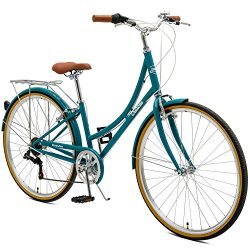 Critical Cycles Beaumont-7 Seven Speed Lady’s Urban City Commuter Bike; 38cm, Turquoise, 3 ...