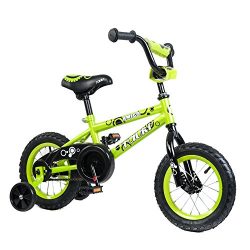 Tauki Kid Bike BMX Bike for Boys and Girls, 12 Inch, Lime, 95% assembled, for 2-5 Years Old, Gif ...