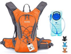 WACOOL Waterproof Hydration Bladder Pack, Cycling Backpack, Lightweight Daypack (Orange)