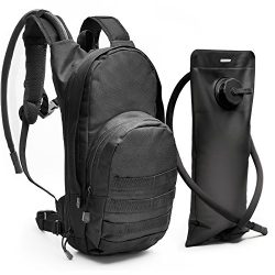 Tactical Molle Hydration Pack Backpack with 3L Water Bladder. Lightweight & Durable Military ...