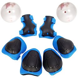 Yooan Sports Protective Gear Safety Set Knee and Elbow Pads with Wrist Guards Equipment for Kids ...