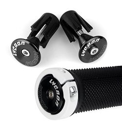 LYCAON Bike Handlebar Grips, Non-Slip-Rubber Adjustable Bicycle Handle Grip with Aluminum Lock,  ...