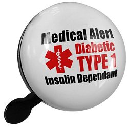 Small Bike Bell Medical Alert Red Diabetic Insulin Dependant TYPE 1 – NEONBLOND