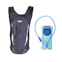 Pinty Upgraded Lightweight Foldable Hydration Backpack Pack with 2L Water Bladder for One Day Ou ...