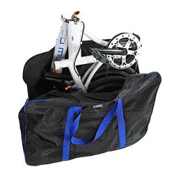 VGEBY Bike Travel Cases Transport Carrying Bag with Saddle Bag for 14-20 inch Foldable Bicycle