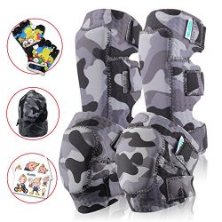 Innovative Soft Kids Knee And Elbow Pads Plus Bike Gloves | Toddler Protective Gear Set | Comfor ...