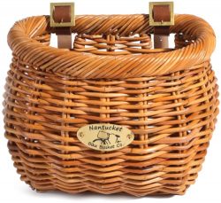 Nantucket Bike Basket Co. Cisco Collection Classic/Tapered Bicycle Basket (Tan,11.5 x 9.5″ ...