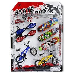 TKOnline Party Favors Educational Finger Toy Mini Finger Sports Skateboards/Bikes/Swing Board wi ...