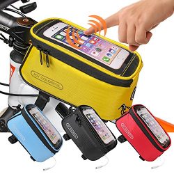 JOY COLORFUL Bicycle Bags Bicycle Front Tube Frame Cycling Packages 4.2,4.8,5.5 inches Touch Scr ...