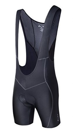 Przewalski Basics Mens Padded Bike Bib Shorts, Negro